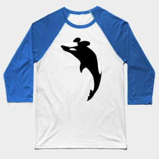 Killer whale diving Baseball T-Shirt